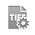 File, Format, Gear, Tiff Gray icon
