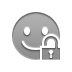 smiley, open, Lock DarkGray icon