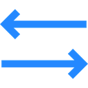 exchange, right arrow, left arrow, Resize, Multimedia Option, horizontal, Arrows, Orientation, Direction Black icon