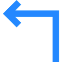 Orientation, Multimedia Option, Arrows, Direction, Turn Left Black icon
