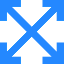 Arrows, Direction, expand, Multimedia Option, Diagonal Arrows, Orientation DodgerBlue icon