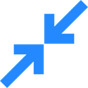 Diagonal Arrows, Multimedia Option, Compress, Direction, Arrows, Orientation Black icon