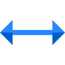 Orientation, double arrow, horizontal, Multimedia Option, Diagonal Arrow, Resize, Direction, Arrows Black icon