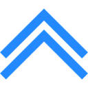 up arrow, Multimedia Option, Orientation, Arrows, Direction, Up Chevron DodgerBlue icon