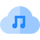 Quaver, interface, Multimedia, music, Computing Cloud, musical note, Streaming LightSkyBlue icon