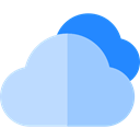 Computing Cloud, Multimedia, Cloudy, interface, Multimedia Option, Clouds PowderBlue icon