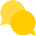 Conversation, Chat, Multimedia, speech bubble, Communication, Speech Balloon Gold icon