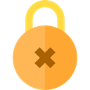 security, Tools And Utensils, Block, Lock, padlock, privacy, cancel SandyBrown icon