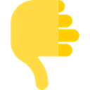 Hand, thumb down, Dislike, Gestures, Finger SandyBrown icon