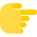 Pointing Right, Finger, Hand, Gestures SandyBrown icon