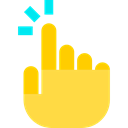 Hand, tap, touch screen, Multimedia Option, Finger, Gestures SandyBrown icon