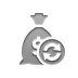 Money, refresh, Dollar, Bag Gray icon