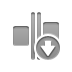horizontal, evenly, Down, space Gray icon