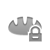 Lock, Bread Gray icon