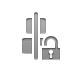 vertical, open, Lock, Align, Center Gray icon
