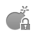 Bomb, Lock, open Gray icon