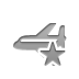 star, Plane Gray icon