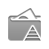 wallet, pyramid Gray icon