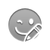 wink, smiley, pencil DarkGray icon