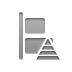 Align, pyramid, vertical, Left Gray icon
