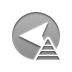 pyramid, Left, arrowhead DarkGray icon