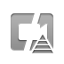 video, pyramid, Cut Gray icon