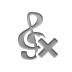 Composer, cross, notation DarkGray icon