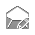 pencil, open, envelope Gray icon