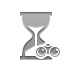 Binoculars, Hourglass Gray icon
