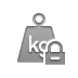 weight, Lock, kilogram Gray icon