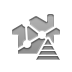 Intranet, pyramid Gray icon