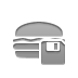 hamburger, Diskette DarkGray icon