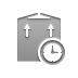 Clock, send, Box DarkGray icon