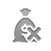 Money, cross, Bag, Dollar Gray icon