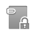 open, Lock, Attachment DarkGray icon