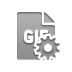 Gear, Format, Gif, File Gray icon
