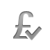 sign, pound, Currency, checkmark Gray icon