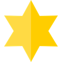 Favorite, sign, shapes, star, symbol Gold icon