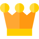 shapes, crown, Chess Piece, Royalty, Queen, king Gold icon
