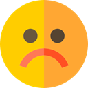 shapes, emoticons, Emoticon, square, interface, Emoticons Square, sad, faces, Face, rounded Goldenrod icon