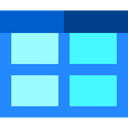 option, table, Squares, Excel, signs, document DodgerBlue icon