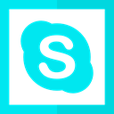 Logo, Skype, social network, social media, logotype, Logos Aqua icon