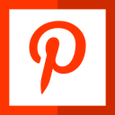 Logo, pinterest, social media, Logos, social network, logotype OrangeRed icon