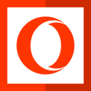 Logo, social media, Opera, logotype, Logos, social network OrangeRed icon