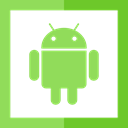 Brand, Logo, Android, Squares, Operating system YellowGreen icon