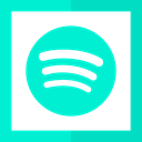 Logo, Spotify, Squares, Streaming, Brand, music player DarkTurquoise icon