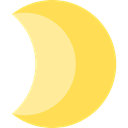 meteorology, nature, Moon Phase, Moon, Astronomy, Half Moon Khaki icon