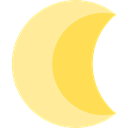 Half Moon, Astronomy, nature, Moon Phase, meteorology, Moon Khaki icon