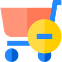 remove, online store, Supermarket, Shopping Store, shopping cart, commerce, Cart LightSalmon icon
