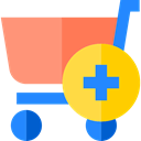commerce, shopping cart, online store, Cart, Supermarket, Shopping Store, Add LightSalmon icon